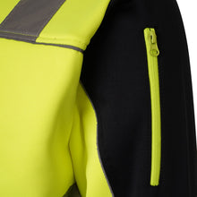 Load image into Gallery viewer, High Vis 4 Pockets  Zipper Hoodie - Yellow / Navy