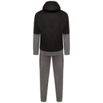 Mens Tracksuit Two Tone With Reflective Tap BLACK/GREY