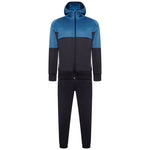 Mens Tracksuit Two Tone With Reflective Tap  Blue/Navy