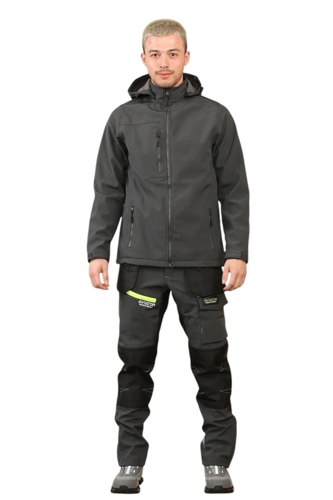 Mens Waterproof Work Trousers – Softshell Cargo Design with Holster Pockets