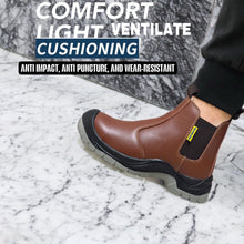 Load image into Gallery viewer, Men&#39;s Aviator Workwear Safety Shoes, Professional Steel Toe &amp; Puncture Proof with Air Cushioned &amp; Non Slip Sole - Breathable Shock-Absorbing
