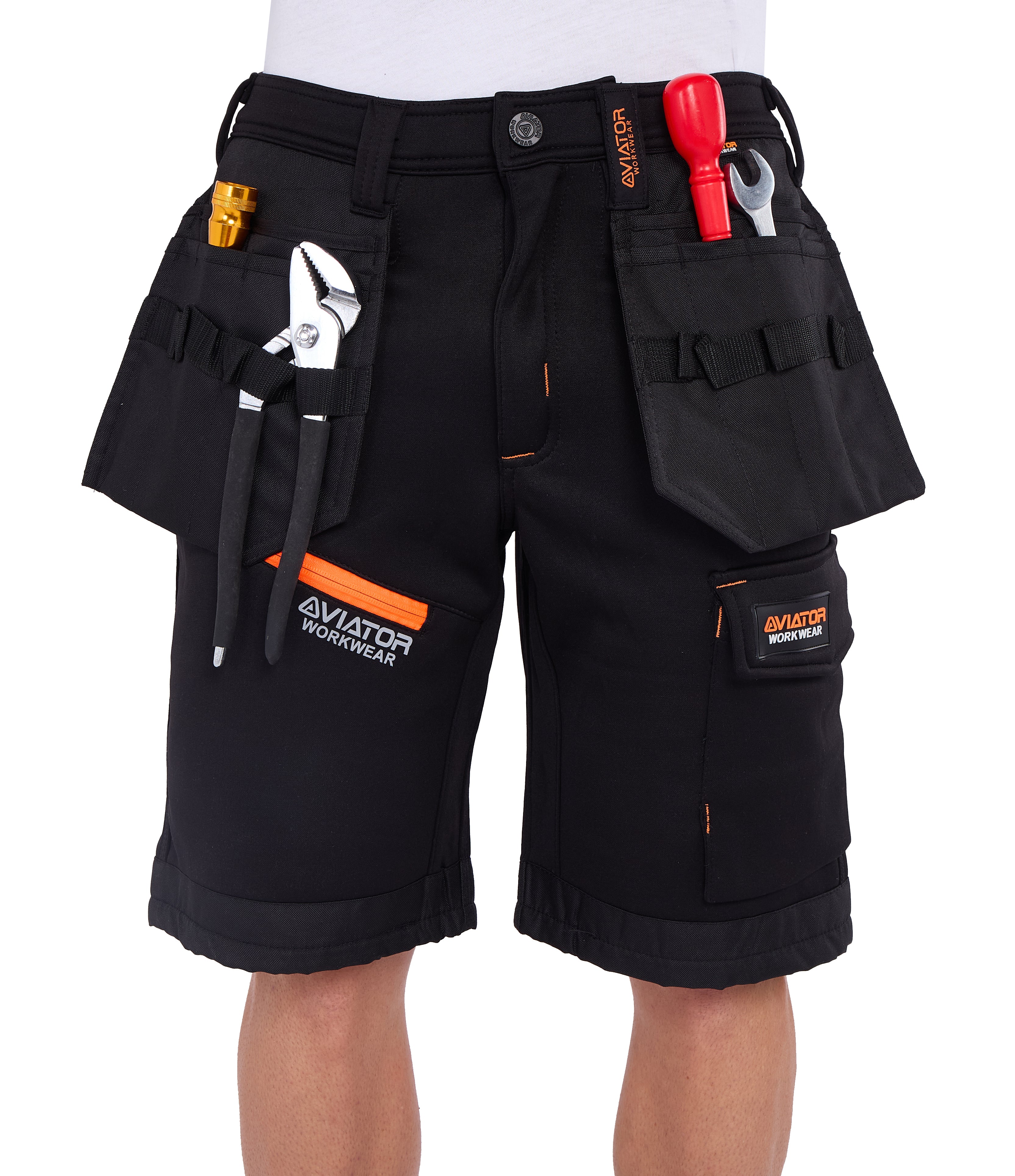 Professional Tactical Threads Strategic Men's Polyester cargo Workwear Short- Black