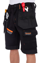 Load image into Gallery viewer, Professional Tactical Threads Strategic Men&#39;s Polyester cargo Workwear Short- Black
