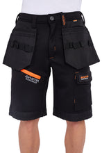 Load image into Gallery viewer, Professional Tactical Threads Strategic Men&#39;s Polyester cargo Workwear Short- Black

