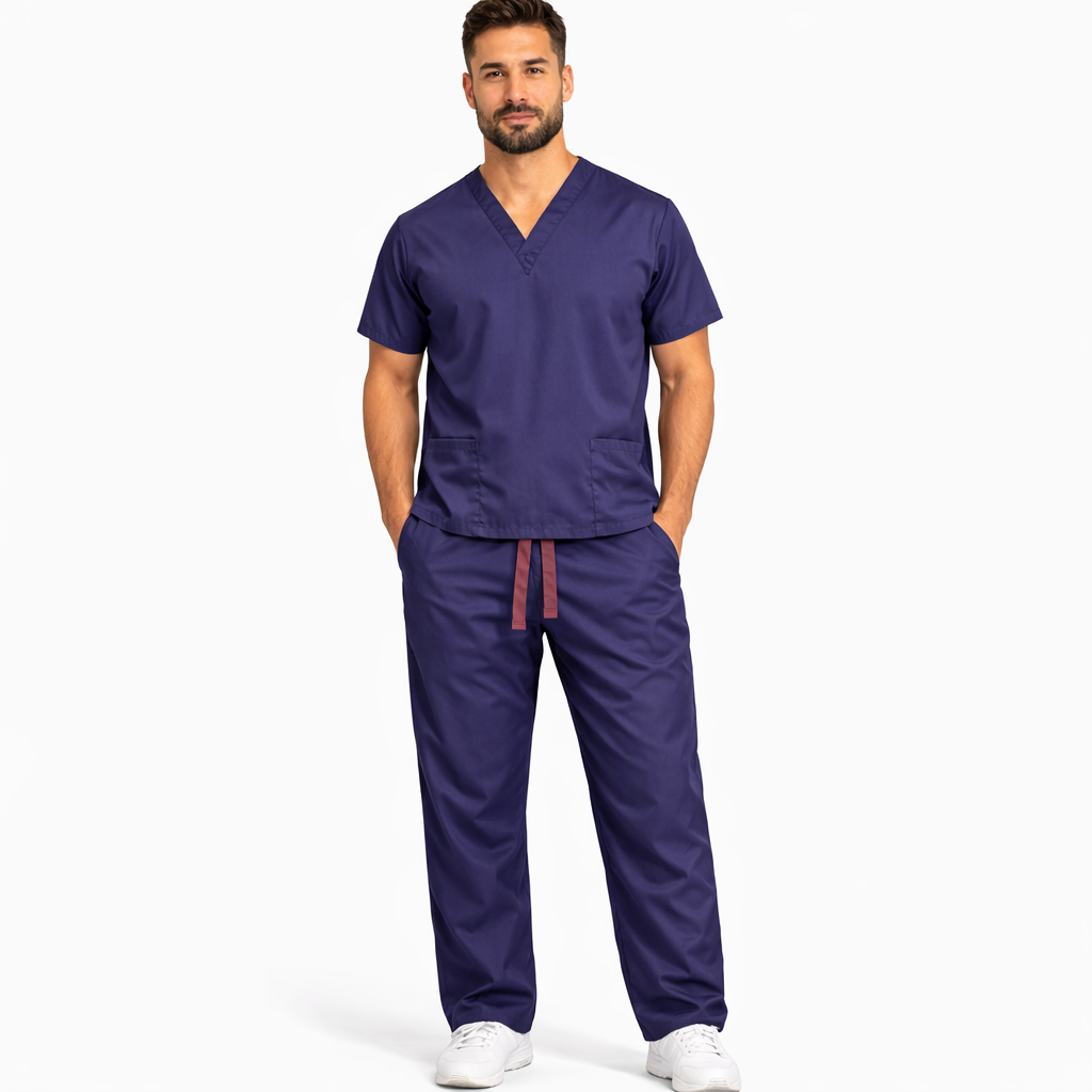 Healthcare Performance Unisex Scrub Set - Polycotton Reversible Top & Bottom