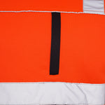 High Vis 4 Pockets  Pullover Hoodie - Orange / Navy
