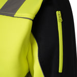 High Vis 3 Pockets 5 thread Zipper Hoodies - Yellow/Navy
