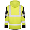 High Vis 3 Pockets 5 thread Zipper Hoodies - Yellow/Navy