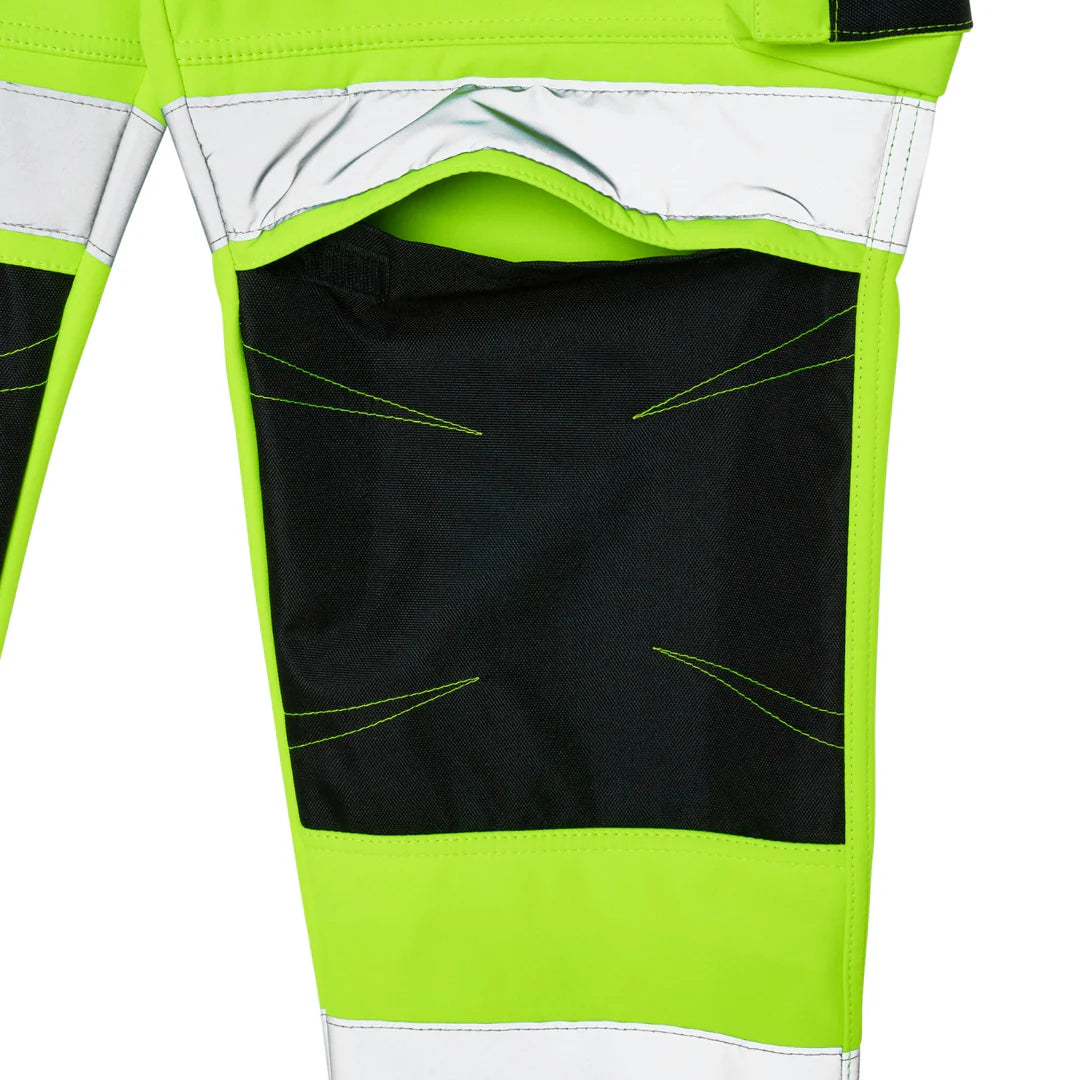 Hi Vis Waterproof Work Trousers – Men’s Softshell Cargo Workwear