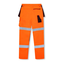 Load image into Gallery viewer, Men&#39;s Hi vis Waterproof Softshell cargo Workwear Trousers - Orange
