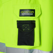 Load image into Gallery viewer, Men&#39;s Hi Vis Waterproof Softshell Workwear Trouser - Yellow
