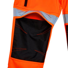 Load image into Gallery viewer, Men&#39;s Hi vis Waterproof Softshell cargo Workwear Trousers - Orange
