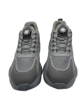 Load image into Gallery viewer, Men&#39;s Aviator Workwear Safety Shoes, Professional Steel Toe &amp; Puncture Proof with Air Cushioned &amp; Non Slip Sole - Breathable Shock-Absorbing Black and Grey
