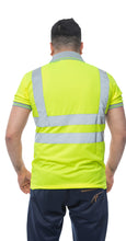 Load image into Gallery viewer, EN ISO 20471 Class 2 Polo Shirt Yellow/Gray Collar
