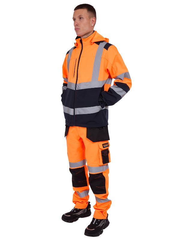 Workwear Softshell Jacket – Breathable Waterproof Hi Vis Jacket