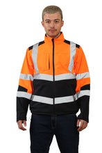 Load image into Gallery viewer, High Vis Softshell Jacket Orange/Navy

