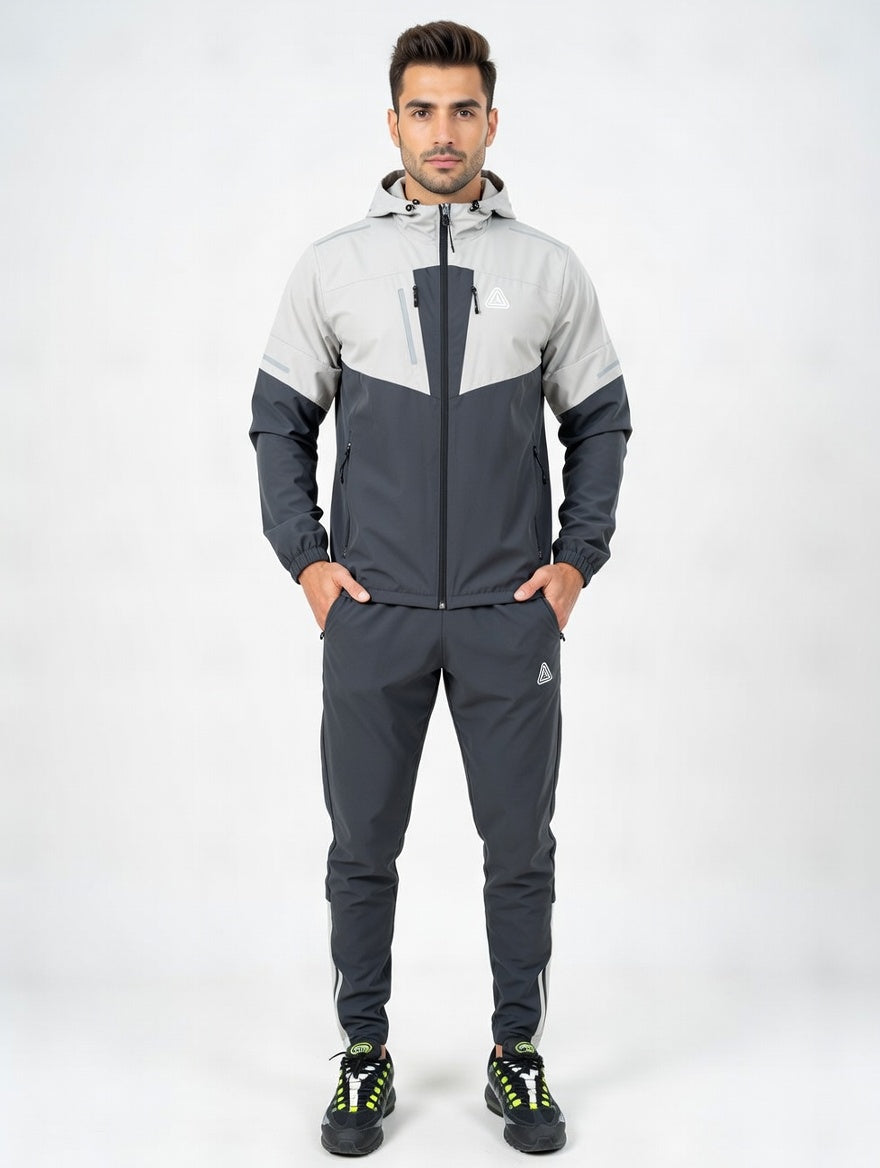 Aviator London Men's Performance Tracksuit – Lightweight Hooded Jacket & Tapered Training Pants