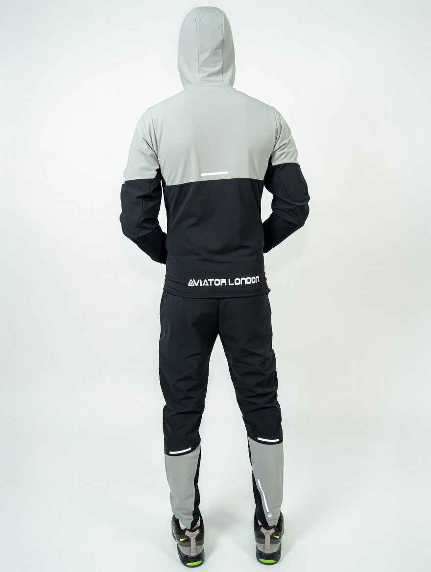 Aviator London Men's Performance Tracksuit – Lightweight Hooded Jacket & Tapered Training Pants