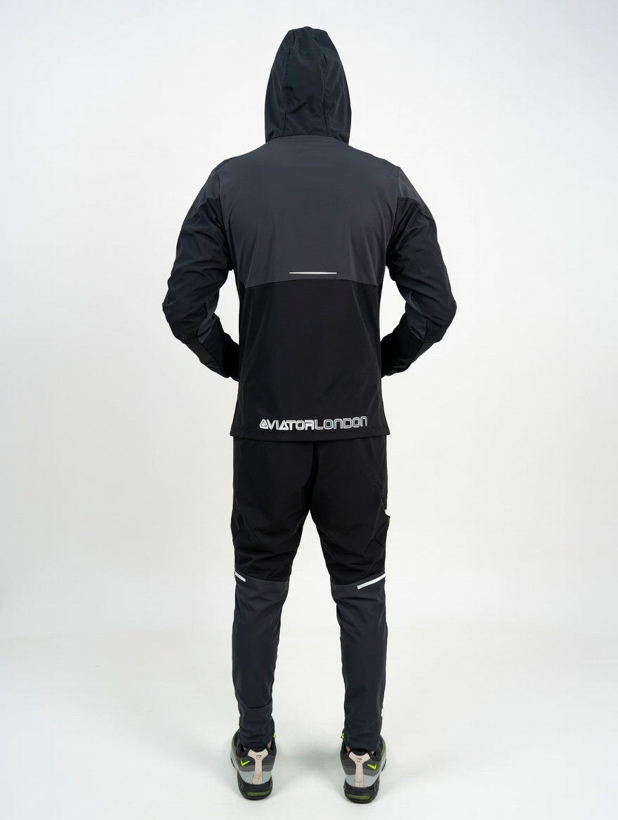 Men’s Premium Hooded Tracksuit – Lightweight Athletic Jacket & Cargo Jogger Set