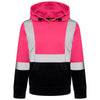 High Vis Kids Pullover Hoodie - Pink/Navy