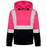 High Vis Kids Pullover Hoodie - Pink/Navy