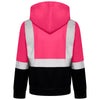 High Vis Kids Pullover Hoodie - Pink/Navy