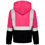 High Vis Kids Pullover Hoodie - Pink/Navy