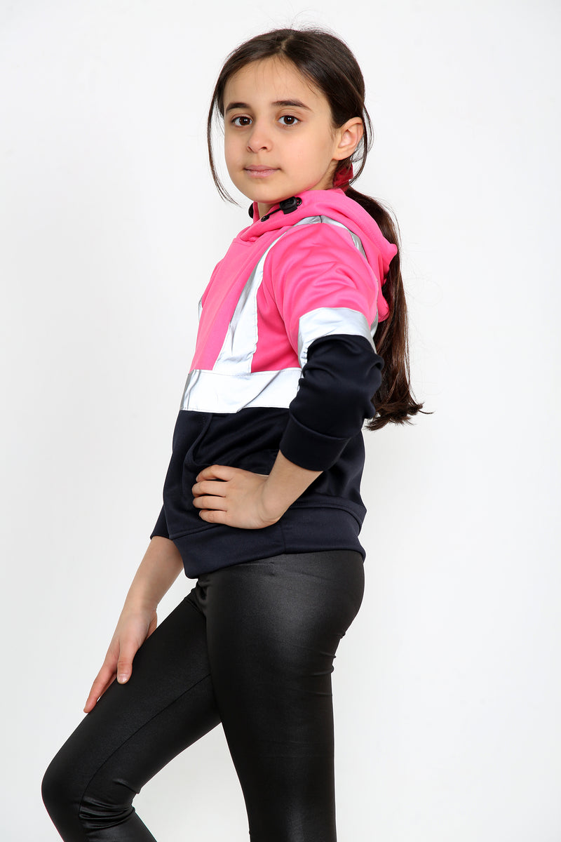 Kids Hi Viz Vest Children's High Vis Jacket Visibility Waistcoat Top Safe Hoodie
