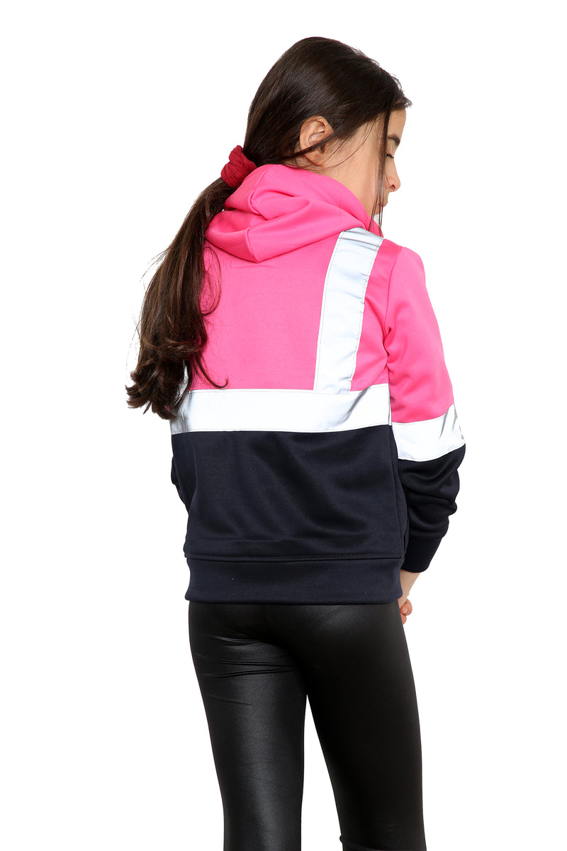 Kids Hi Viz Vest Children's High Vis Jacket Visibility Waistcoat Top Safe Hoodie