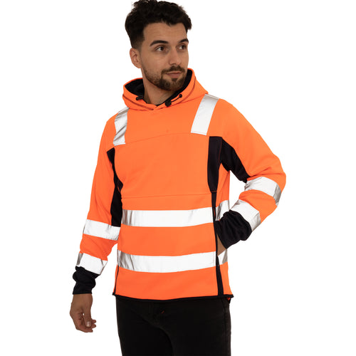 High Vis 2 Side Long Pockets Pullover Hoodie