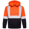 High Vis Kids Pullover Hoodie - Orange/Navy
