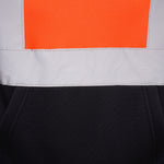 High Vis Kids Pullover Hoodie - Orange/Navy
