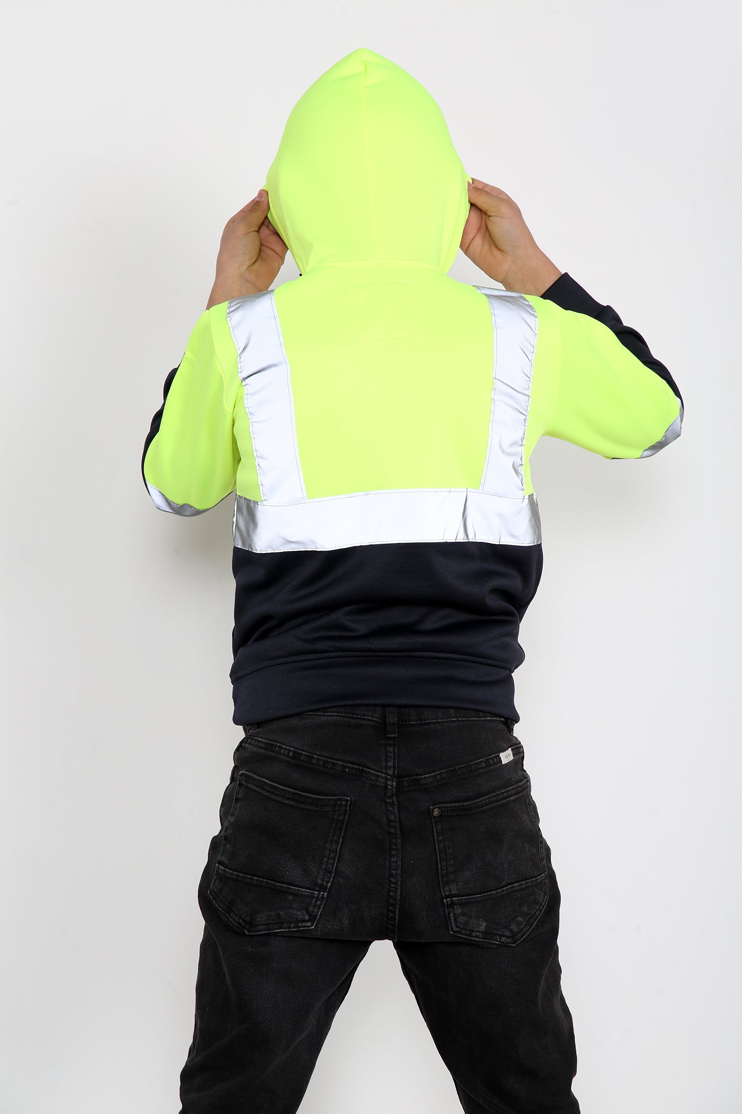 Kids Hi Viz Vest Children's High Vis Jacket Visibility Waistcoat Top Safe Hoodie