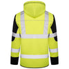 High Vis 4 Pockets  Pullover Hoodie - Yellow / Navy