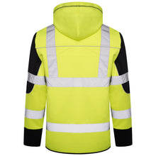 Load image into Gallery viewer, High Vis 4 Pockets  Pullover Hoodie - Yellow / Navy
