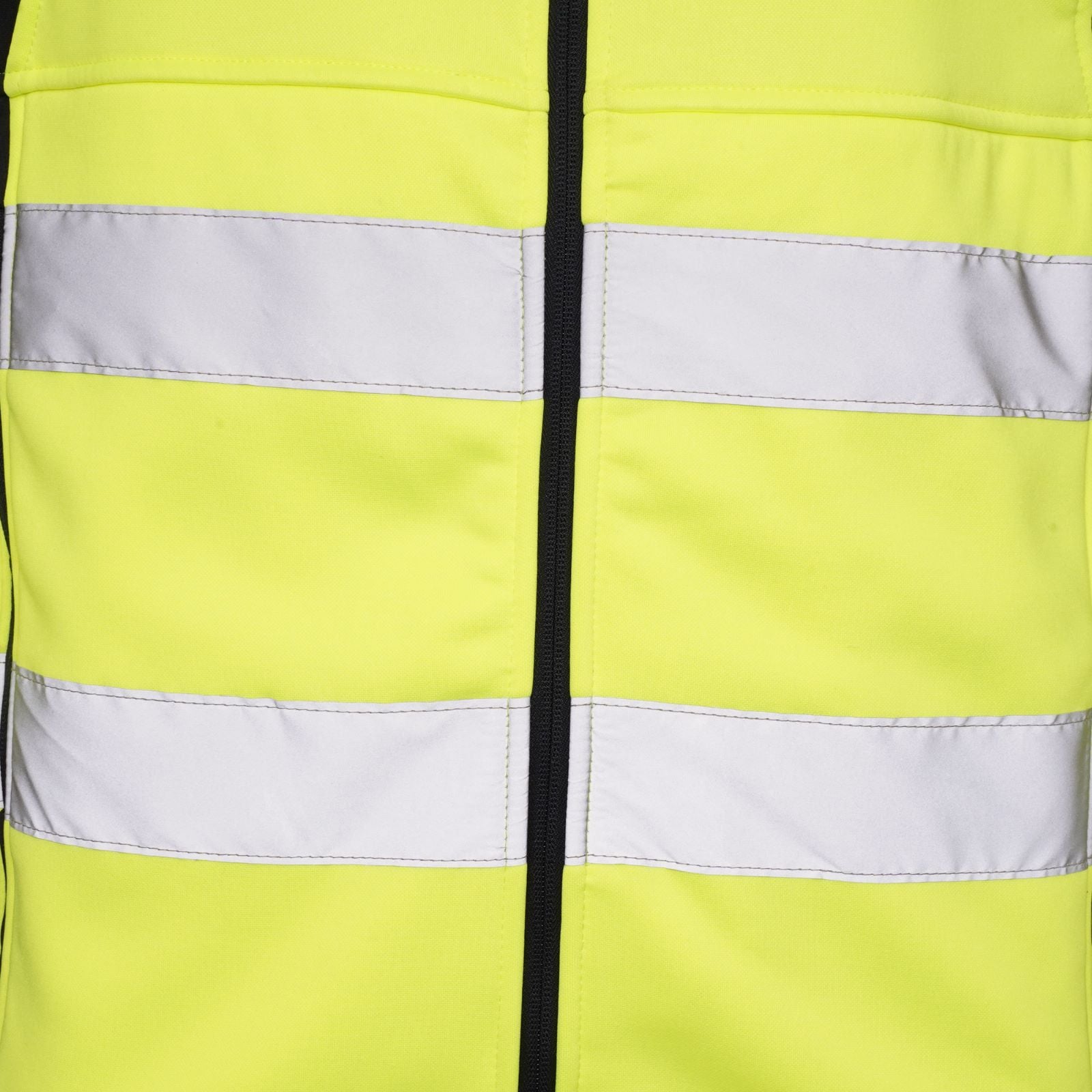 High Vis 2 Side Long Pockets Zipper Hoodie - Yellow / Navy