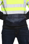 Aviator London Hi Vis Hoodie High Vis 3 Flap Pockets Pullover Hoodies - Yellow/Navy
