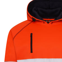 Load image into Gallery viewer, Aviator London Hi Vis Hoodie High Vis 3 Pockets 5 thread Pullover Hoodies - Orange/Navy
