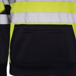 Aviator London Hi Vis Hoodie High Vis 3 Pockets 5 thread Pullover Hoodies - Yellow/Navy