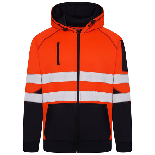 Hi vis on sale hoodie with zipper