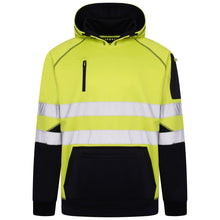 Load image into Gallery viewer, Aviator London Hi Vis Hoodie Small / Yellow/Navy High Vis 3 Pockets 5 thread Pullover Hoodies - Yellow/Navy
