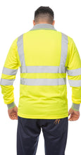 Load image into Gallery viewer, Aviator London High Vis Long Sleeve Shirt - Yellow/Grey
