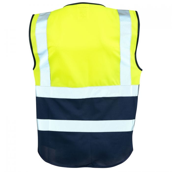 Aviator London High Visibility Waistcoat Vest - Yellow/Navy