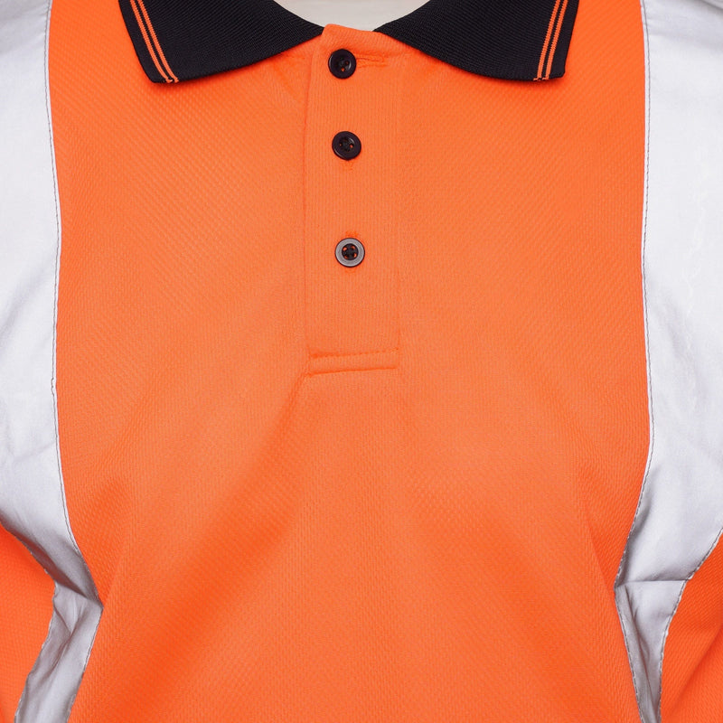 Aviator London ISO 20471 Class 2 Polo Shirt Orange/Navy