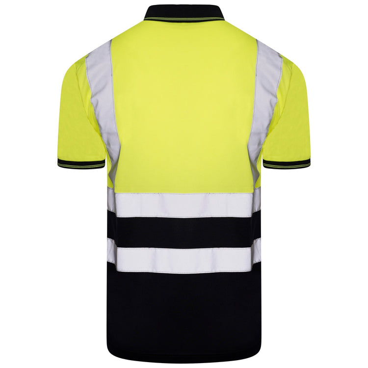 Aviator London ISO 20471 Class 2 Polo Shirt Yellow/Navy