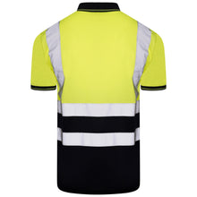 Load image into Gallery viewer, Aviator London ISO 20471 Class 2 Polo Shirt Yellow/Navy
