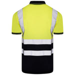 Aviator London ISO 20471 Class 2 Polo Shirt Yellow/Navy