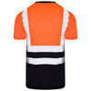 Aviator London ISO 20471 Class 2 T-Shirt Orange/Navy