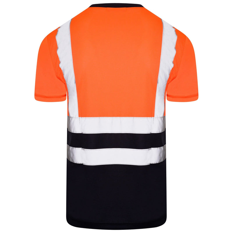 Aviator London ISO 20471 Class 2 T-Shirt Orange/Navy