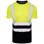 Aviator London ISO 20471 Class 2 T-Shirt Yellow/Navy